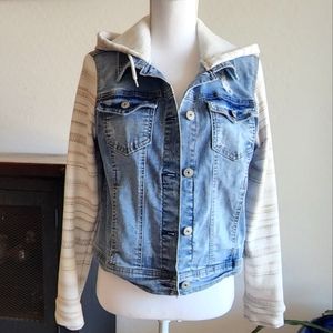 COPY - Wallflower Jean Jacket with Sweatshirt  Sleeves & Hoodie